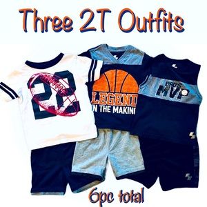 5for$20   Three 2T Outfits : 6pc total